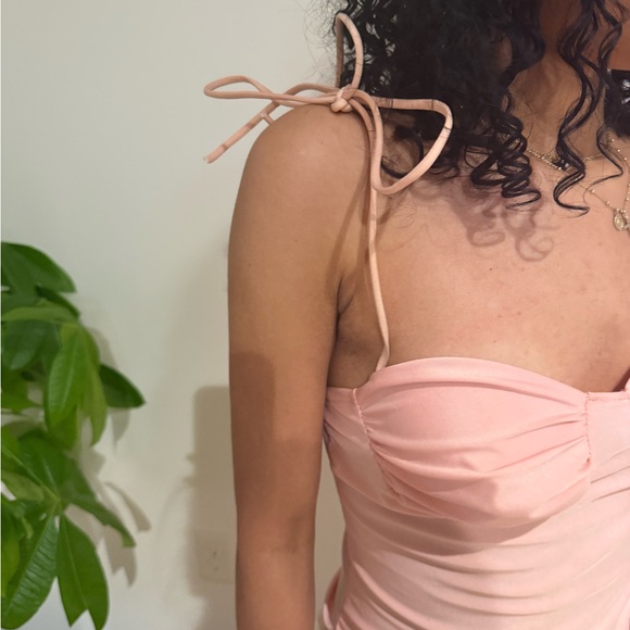 Pink Ruched Women’s Top - Picture 2 of 4